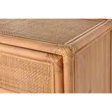 Sideboard Home ESPRIT Light brown Rattan Fir 100 x 40 x 100 cm-2