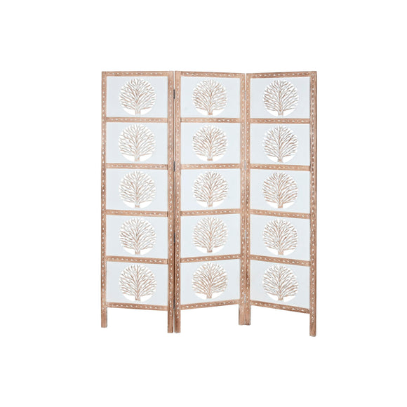 Folding screen Home ESPRIT White Natural Mango wood MDF Wood 153 X 2,3 X 182 CM-0