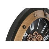Wall Clock Home ESPRIT Black Golden Iron 80 X 8,5 X 80 cm-3