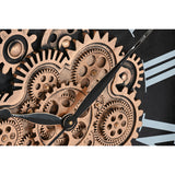 Wall Clock Home ESPRIT Black Golden Iron 80 X 8,5 X 80 cm-2