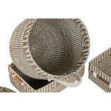 Basket set Home ESPRIT White Natural Seagrass (5 Pieces)-2