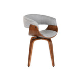 Dining Chair Home ESPRIT Brown Grey Polyester Walnut Polyurethane 61 x 46 x 78 cm-5