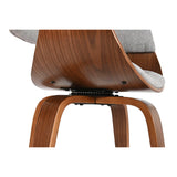 Dining Chair Home ESPRIT Brown Grey Polyester Walnut Polyurethane 61 x 46 x 78 cm-1