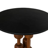 Dining Table Home ESPRIT Black Natural Marble Acacia 106 x 106 x 76 cm-5