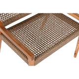 Armchair Home ESPRIT Brown Teak Synthetic fibre 65 X 62 X 72 CM-3