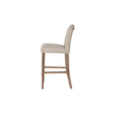 Stool Home ESPRIT White Leather-3
