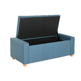 Bench Home ESPRIT Blue Polyester Wood 120 X 50 X 42 CM-5