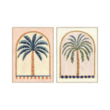 Painting Home ESPRIT Green Beige Palms Colonial 75 x 4 x 100 cm (2 Units)-0
