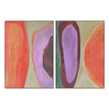 Painting Home ESPRIT Orange Light mauve Modern Urban 100 x 4 x 140 cm (2 Units)-0