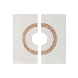 Wall Decoration Home ESPRIT White Natural Circle Scandi 120 x 6 x 120 cm (2 Pieces)-0