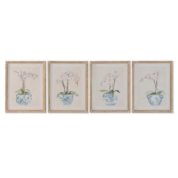 Painting Home ESPRIT Blue White Oriental 35 x 2,5 x 45 cm (4 Units)-0