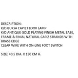 Floor Lamp Home ESPRIT Beige Golden 220 V 40 x 40 x 153 cm-1