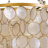 Ceiling Light Home ESPRIT Beige Golden Metal Mother of pearl 50 W 40 x 40 x 48 cm-3