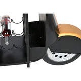 Bottle rack Home ESPRIT Black Golden 134 X 36 X 92 CM-2