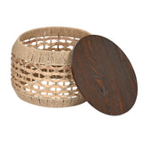 Set of 3 tables Home ESPRIT Brown 70 X 70 X 35 CM (3 Units)-2