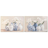Canvas Home ESPRIT Blue White Oriental Vase 122,5 X 4,5 X 82,5 CM (2 Units)-0