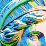 Painting Home ESPRIT Blue Green Modern 83 x 3 x 83 cm (2 Units)-5