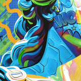 Painting Home ESPRIT Blue Green Modern 83 x 3 x 83 cm (2 Units)-4