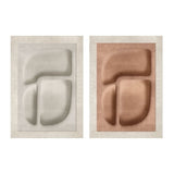 Painting Home ESPRIT Brown Beige Abstract Scandinavian 80 x 3 x 120 cm 80 X 10 X 120 CM (2 Units)-0