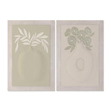 Painting Home ESPRIT Green Beige Vase Scandinavian 80 x 3 x 120 cm 80 X 10 X 120 CM (2 Units)-0