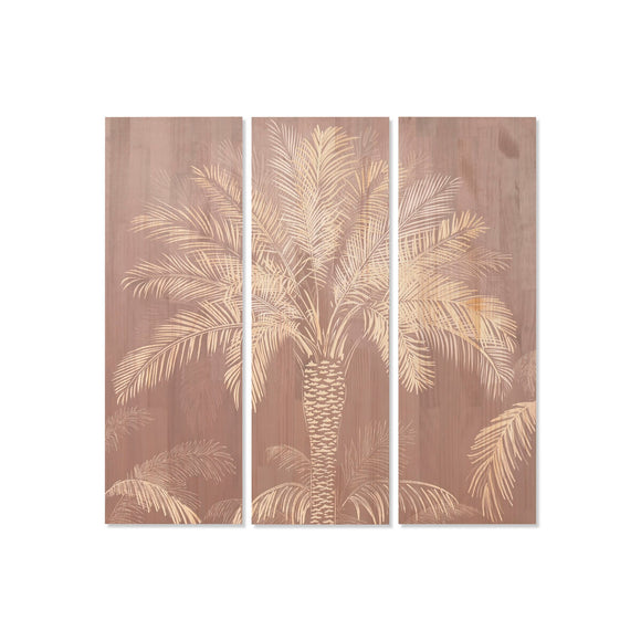 Painting Home ESPRIT Brown Palms Colonial 40 X 3,6 X 120 CM (3 Pieces)-0