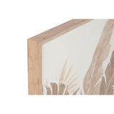 Painting Home ESPRIT White Natural Sheets Tropical With relief 102,5 X 4,5 X 102,5 CM (2 Units)-4