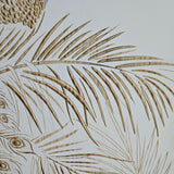 Painting Home ESPRIT White Natural Peacock Tropical 100 x 5 x 100 cm (2 Units)-2