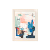 Painting Home ESPRIT Blue White Abstract Urban 114 X 6 X 143,5 CM-0