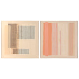 Painting Home ESPRIT White Beige Abstract Urban 102 x 4,5 x 102 cm (2 Units)-0