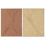 Painting Home ESPRIT Mustard Terracotta Modern 90 x 4,5 x 120 cm (2 Units)-0