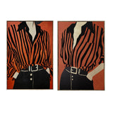 Canvas Home ESPRIT Black Red Urban 83 x 4 x 123 cm (2 Units)-0