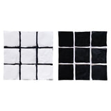 Canvas Home ESPRIT White Black Modern 80 x 4 x 80 cm (2 Units)-0