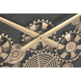 Wall Clock Home ESPRIT Golden Maroon Crystal Iron Glam 100 x 14 x 100 cm-2