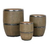 Planter Home ESPRIT Brown Magnesium Cottage 47 x 47 x 61 cm (3 Pieces)-1