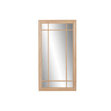 Wall mirror Home ESPRIT Natural Window Stripped 68 x 4 x 128 cm-0