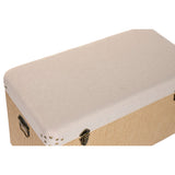 Set of Chests Home ESPRIT Beige Natural Polyester Wood Traditional 80 x 40 x 44 cm (3 Units)-4