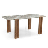 Dining Table Home ESPRIT Marble Mango wood 180 x 90 x 76 cm-1