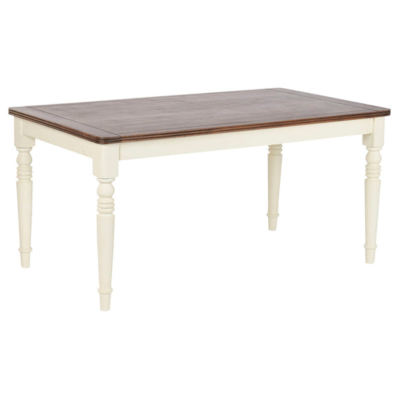 Dining Table Home ESPRIT Brown Cream Mango wood MDF Wood 160 x 90 x 76 cm-0