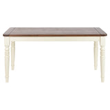 Dining Table Home ESPRIT Brown Cream Mango wood MDF Wood 160 x 90 x 76 cm-1