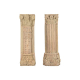 Decorative Figure Home ESPRIT Natural Column Stripped 35 X 25 X 125 CM-1