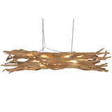 Ceiling Light Home ESPRIT Black Natural Wood Iron Teak 50 W-0