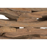 Ceiling Light Home ESPRIT Black Natural Wood Iron Teak 50 W-5