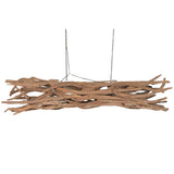 Ceiling Light Home ESPRIT Black Natural Wood Iron Teak 50 W-1