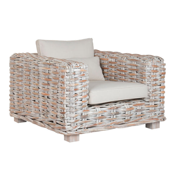 Sofa Home ESPRIT Natural Bicoloured Stripped 220 X 103 X 64 CM (4 Pieces)-10