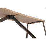 Bench Home ESPRIT Black Natural Iron Teak 152 X 41 X 46 CM-2