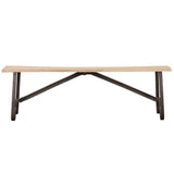 Bench Home ESPRIT Black Natural Iron Teak 152 X 41 X 46 CM-1