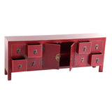 TV furniture ORIENTE Red Wood Iron MDF Wood 130 x 24 x 50,5 cm-5