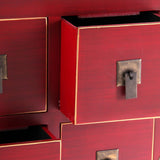 TV furniture ORIENTE Red Wood Iron MDF Wood 130 x 24 x 50,5 cm-3