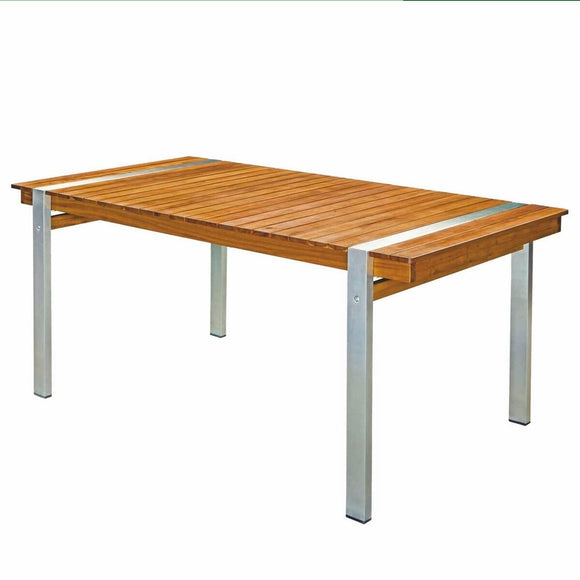 Dining Table Norah 220 x 100 x 74 cm Wood Stainless steel-0
