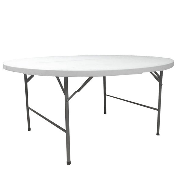 Folding Table White HDPE 154 x 154 x 74 cm-0